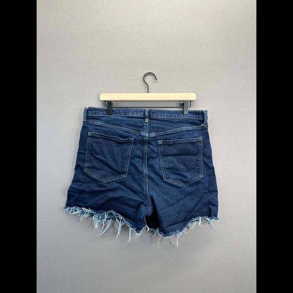 Banana Republic Womens Blue Denim Shorts Hi Rise Wide Leg Crop Size 32 - Picture 10 of 11